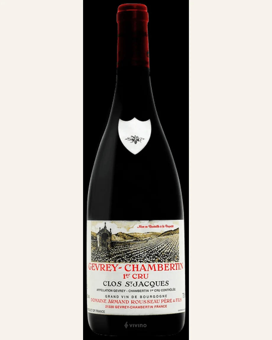 Armand Rousseau Gevrey - Chambertin ler Cru Clos St . Jacques 格夫雷香贝丹圣杰克一级园酒标与酒瓶图片