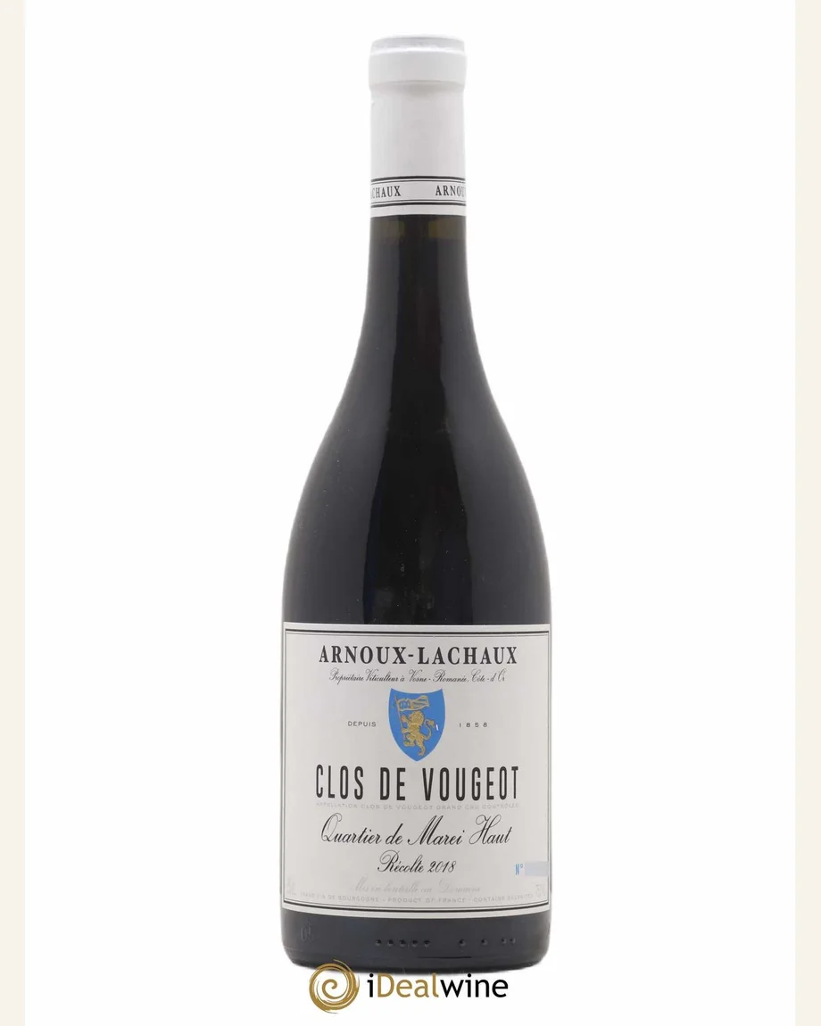 Arnoux Quartier De Marei Haut Clos De Vougeot伏旧特级马上雷区酒标与酒瓶图片