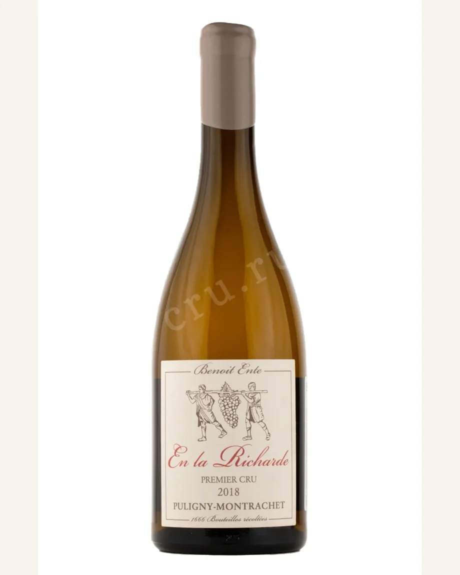 Benoit Ente Puligny Montrachet Les Folatieres En La Richarde普里尼蒙哈谢风动园拉夏德子地块酒标与酒瓶图片