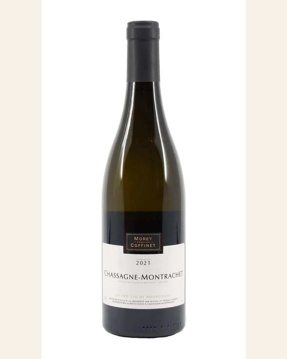 Chassagne Montrachet夏山梦哈谢村级干白酒标与酒瓶图片