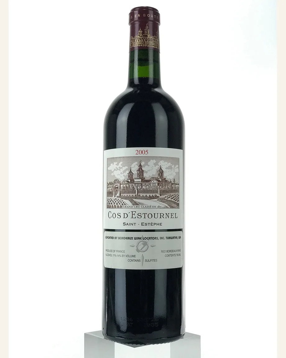 Château Cos d'Estournel 爱士图尔酒庄正牌干红酒标与酒瓶图片