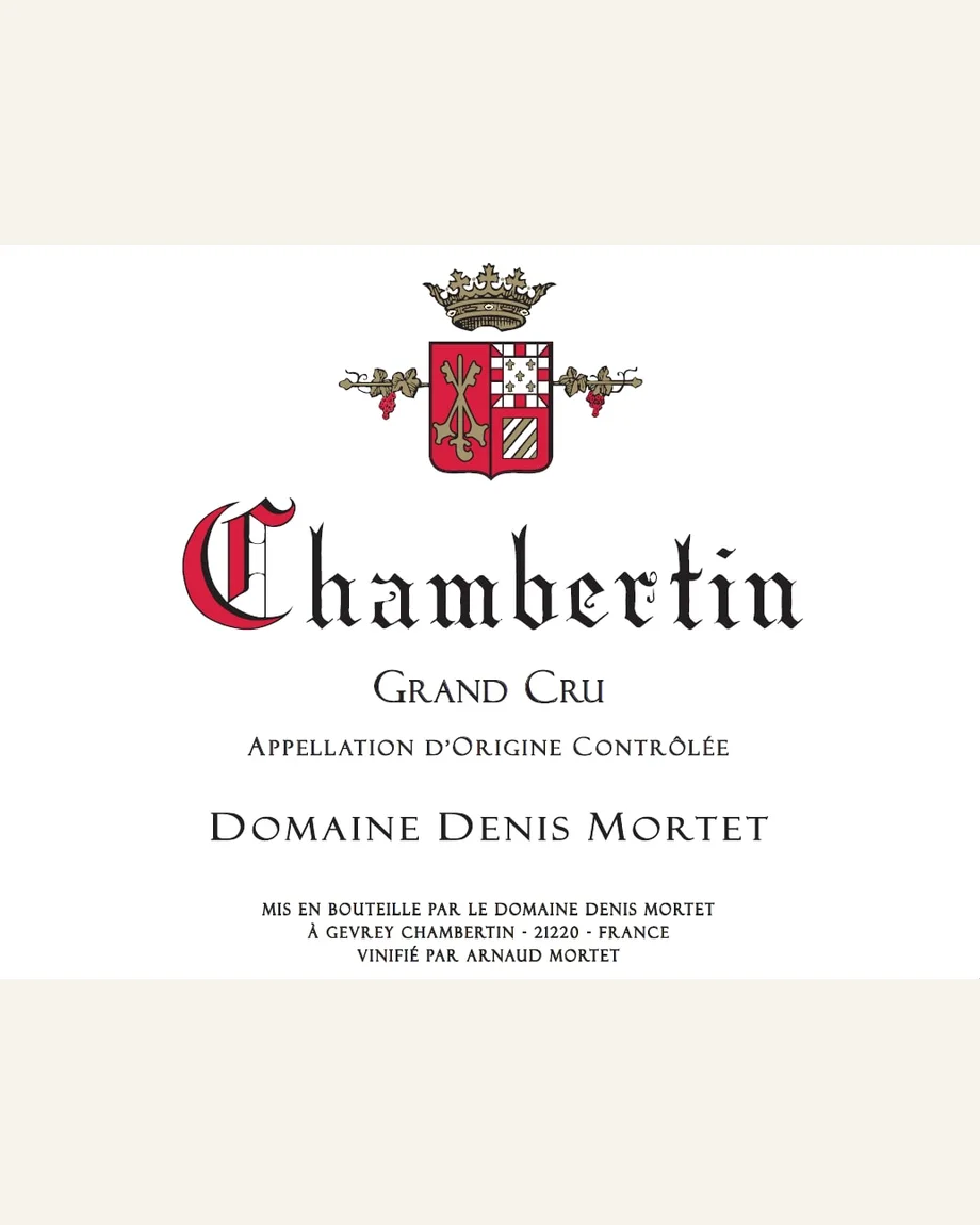 Denis Mortet Chambolle Musigny Aux Beaux Bruns酒标与酒瓶图片