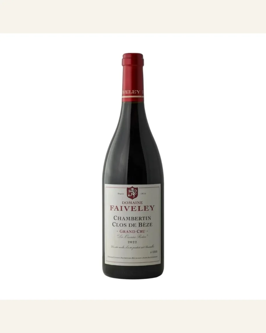 Faiveley Chambertin Clos De Beze Les Ouvrees Rodin香贝丹贝兹罗丹之作特级田酒标与酒瓶图片