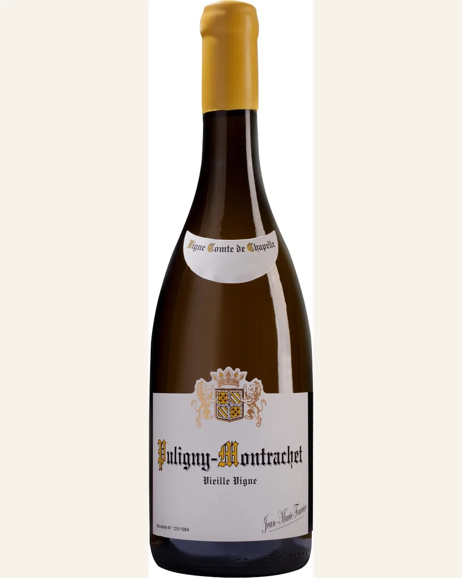 Fourrier Comte De Chapelle Corton Charlemagne孔特德沙佩尔科通查理曼特级田(干白)酒标与酒瓶图片