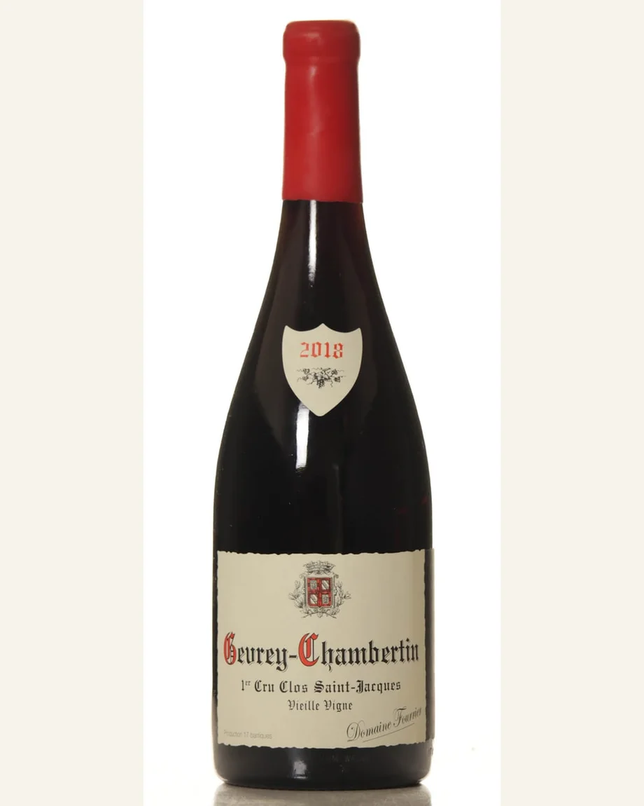 Fourrier Gevrey Chambertin Clos Saint Jacques热夫雷香贝丹圣雅克一级田酒标与酒瓶图片