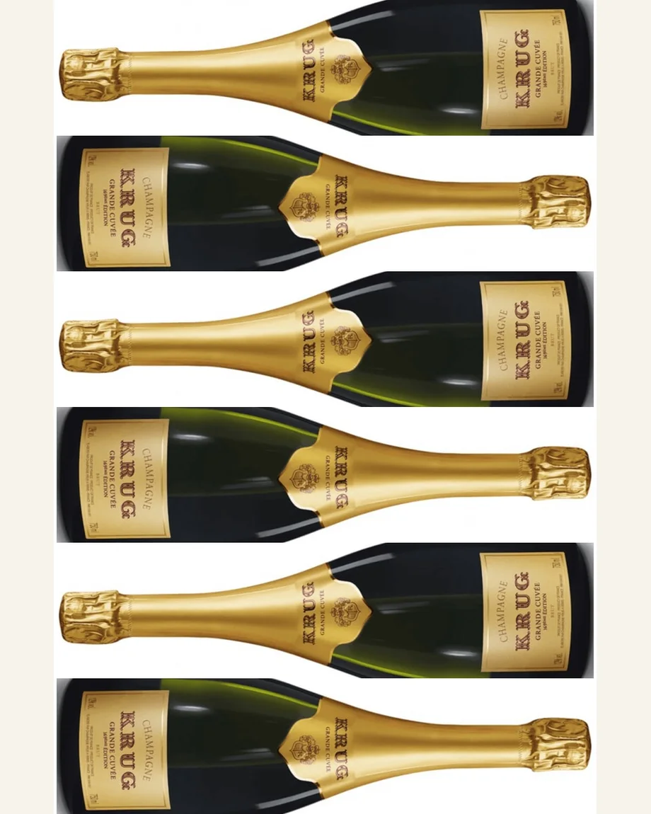 Krug Grande Cuvee Vertical Edition Assortment Case套装酒标与酒瓶图片