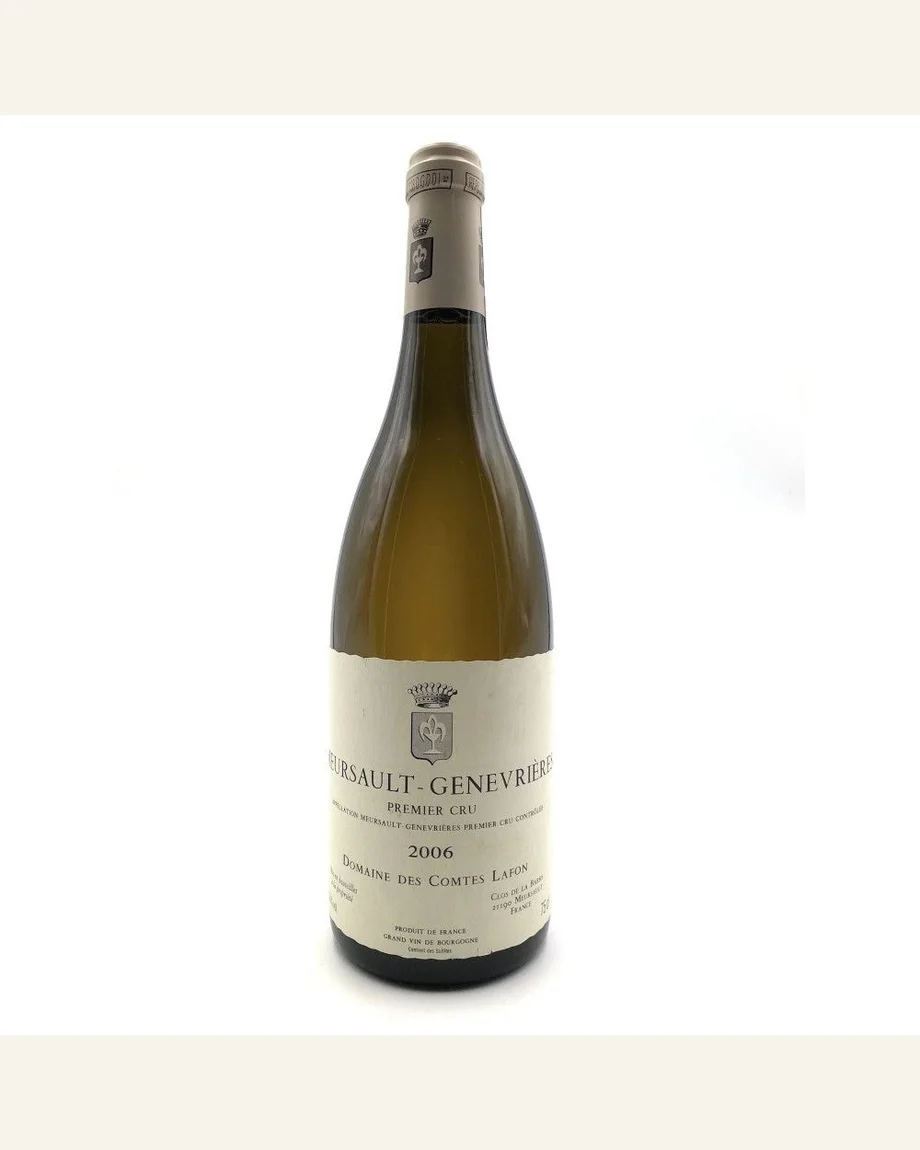 Lafon Meursault Genevrieres默尔索热纳佛耶一级田酒标与酒瓶图片