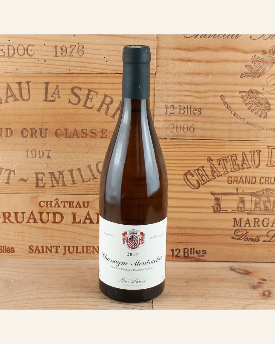 Lamy Caillat Chassagne Montrachet夏山蒙哈谢村级酒标与酒瓶图片