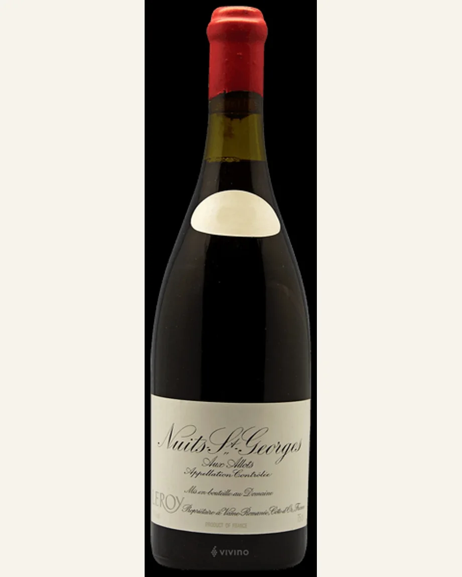 Leroy Nuits Saint Georges Aux Allots夜圣乔治阿洛特一级田酒标与酒瓶图片