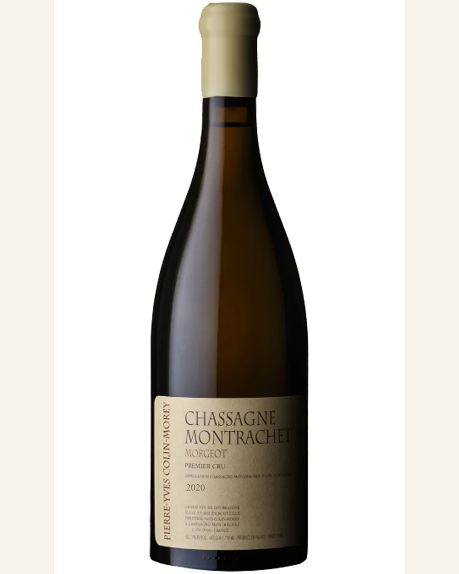 Pierre Yves Colin Morey Chassagne-Montrachet, Les Ancegnieres 夏山蒙哈谢安瑟涅一级田酒标与酒瓶图片