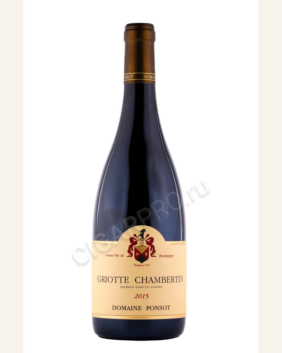 Ponsot Griotte Chambertin格里奥特香贝丹特级田(樱桃园)酒标与酒瓶图片