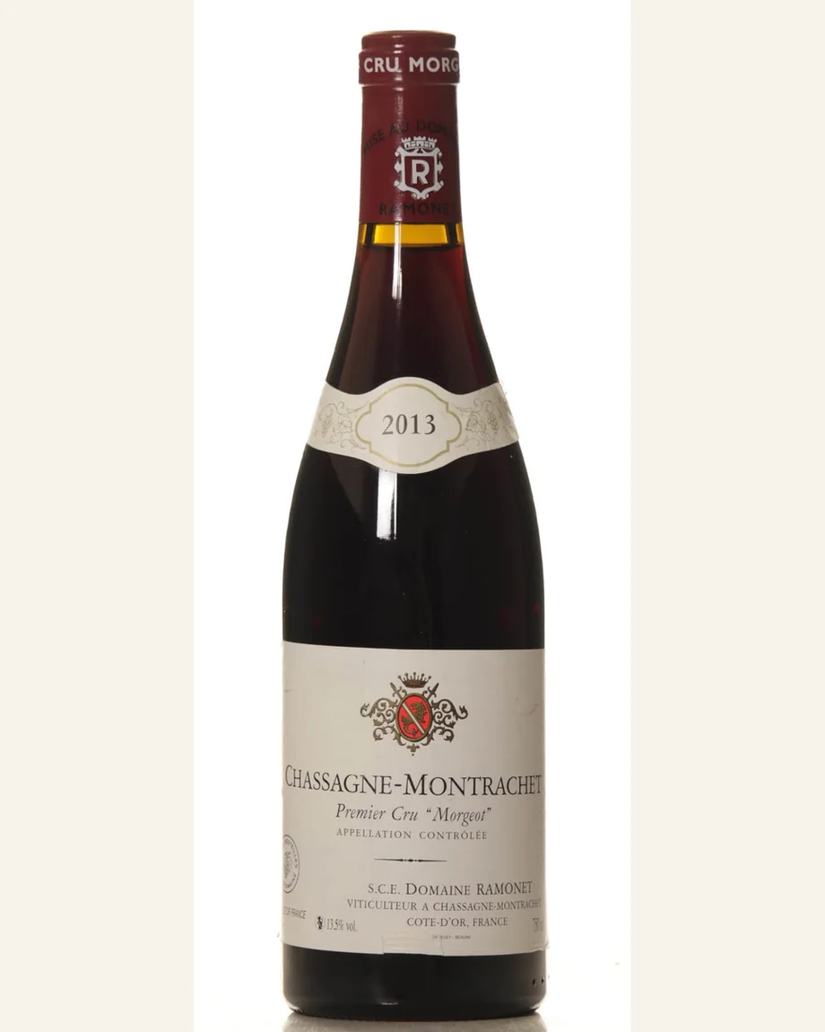 Ramonet Chassagne Montrachet Morgeot魔蝎一级园红葡萄酒酒标与酒瓶图片