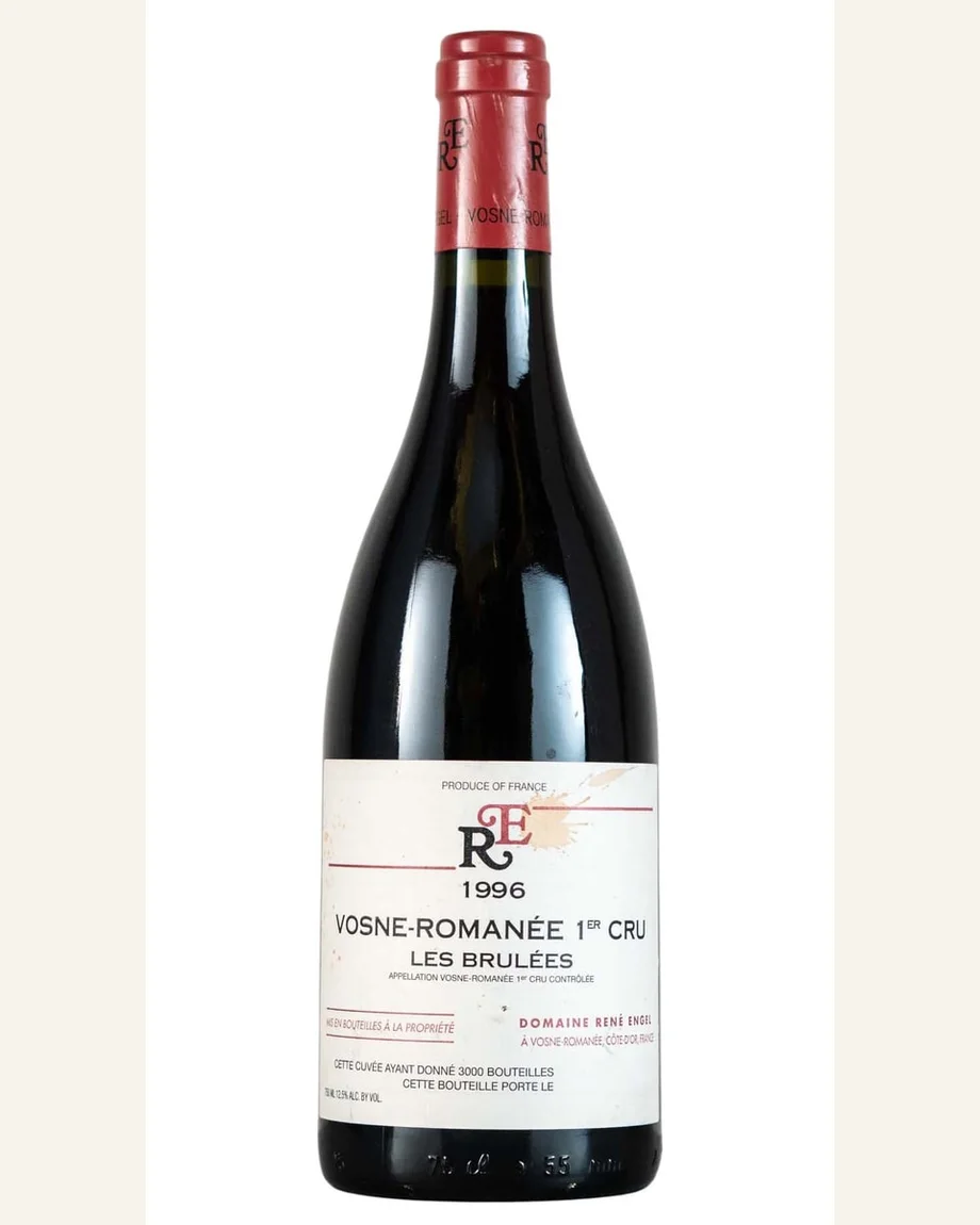 Rene Engel Vosne Romanee Les Brulees沃恩罗曼尼一级田(下方)酒标与酒瓶图片