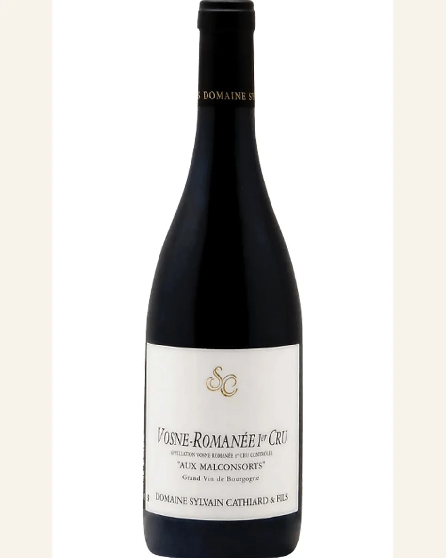 Sylvain Cathiard Vosne Romanee / AuxMalconsorts沃恩罗曼尼玛康索一级田酒标与酒瓶图片